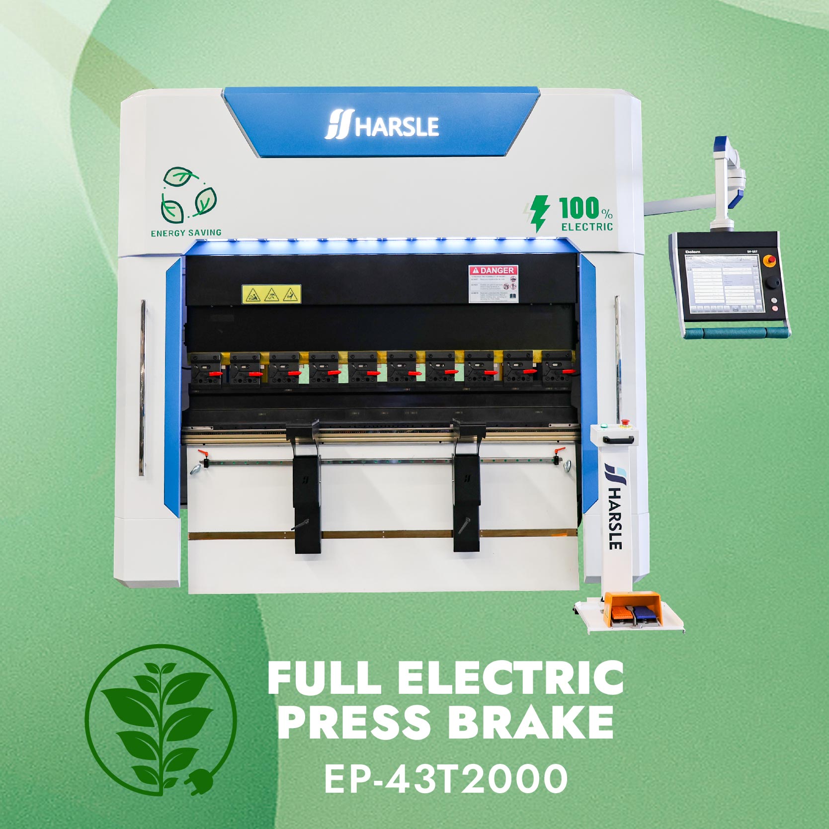 Pressa piegatrice completamente elettrica EP 43T2000 con controller DA66T